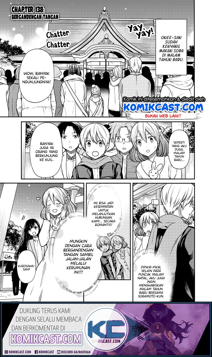 Danshi Koukousei wo Yashinaitai Onee-san no Hanashi Chapter 139 Bahasa Indonesia